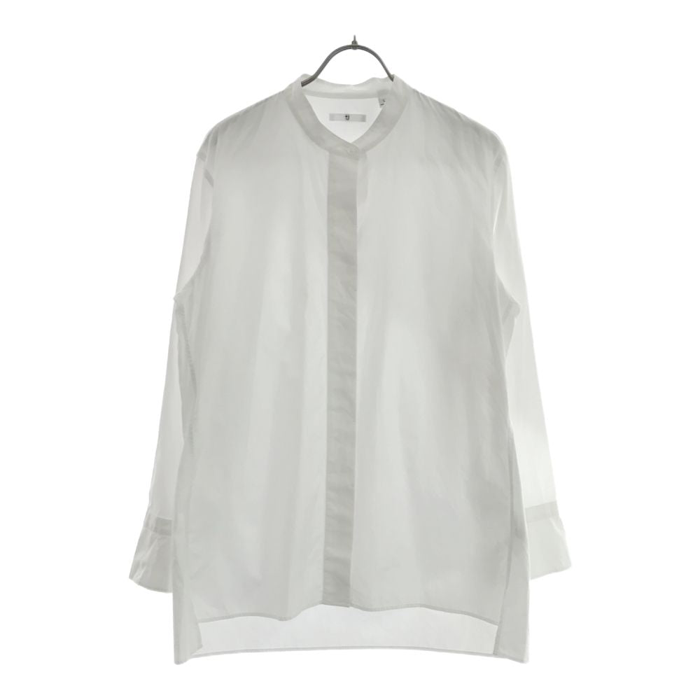 ユニクロ プラスジェイ 長袖 バンドカラーシャツ L ホワイト UNIQLO #NAME? レディース