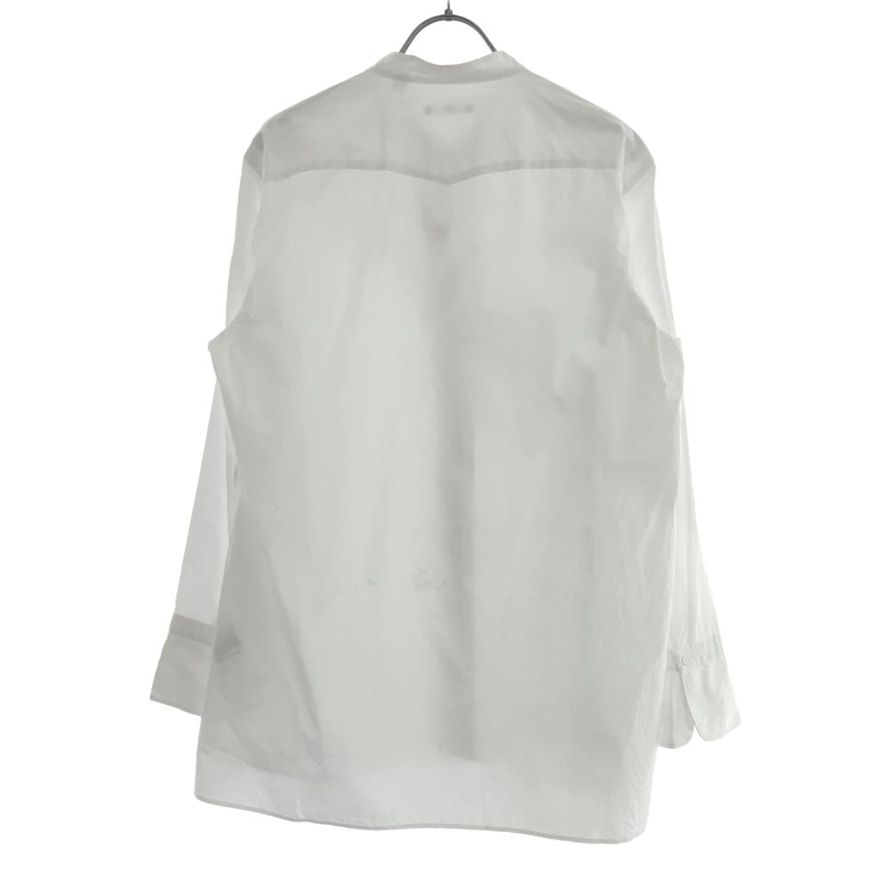 ユニクロ プラスジェイ 長袖 バンドカラーシャツ L ホワイト UNIQLO #NAME? レディース