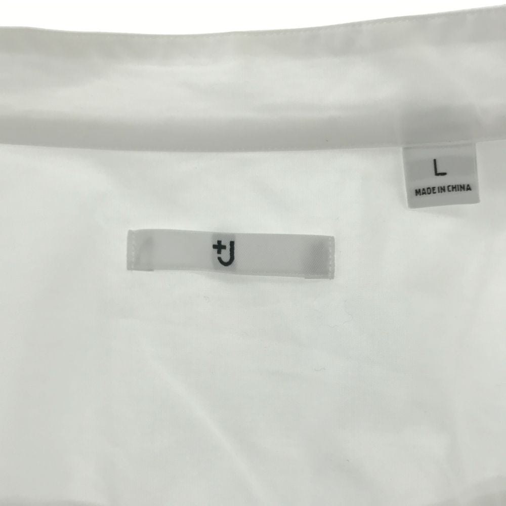 ユニクロ プラスジェイ 長袖 バンドカラーシャツ L ホワイト UNIQLO #NAME? レディース