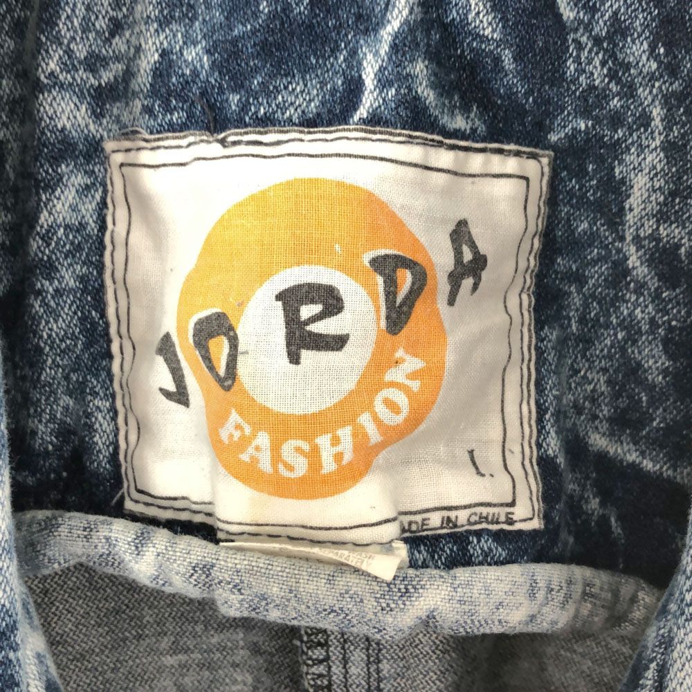 ジョーダ ファッション ペイント加工 長袖 デニムコート L ブルー系 JORDA FASHION レディース