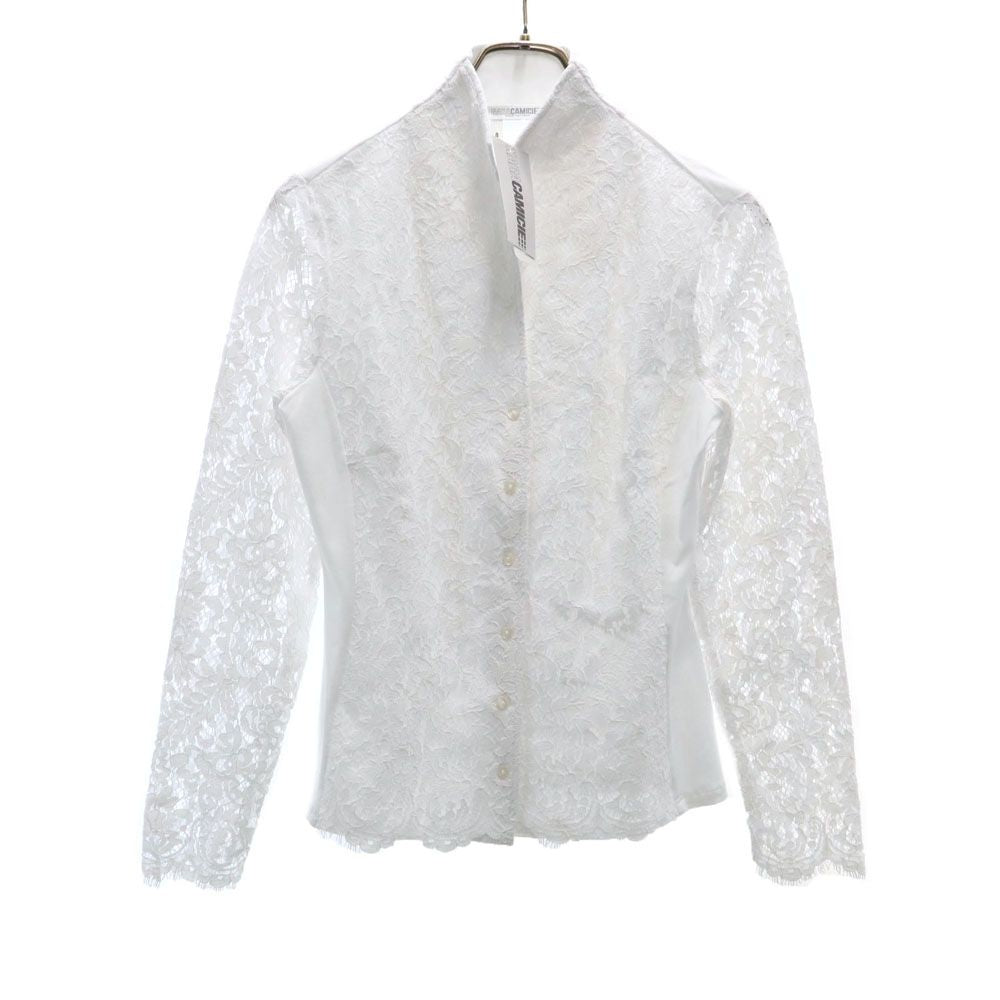 NARACAMICIE ナラカミーチェ 未使用 イタリア製 長袖 レース シャツ  ホワイト タグ付き レディース