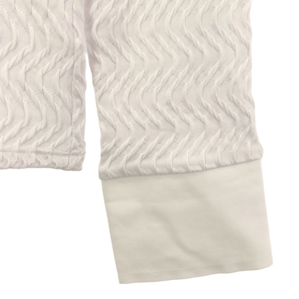 未使用 NARACAMICIE ナラカミーチェ ジャカード 長袖 シャツ  ホワイト タグ付き レディース