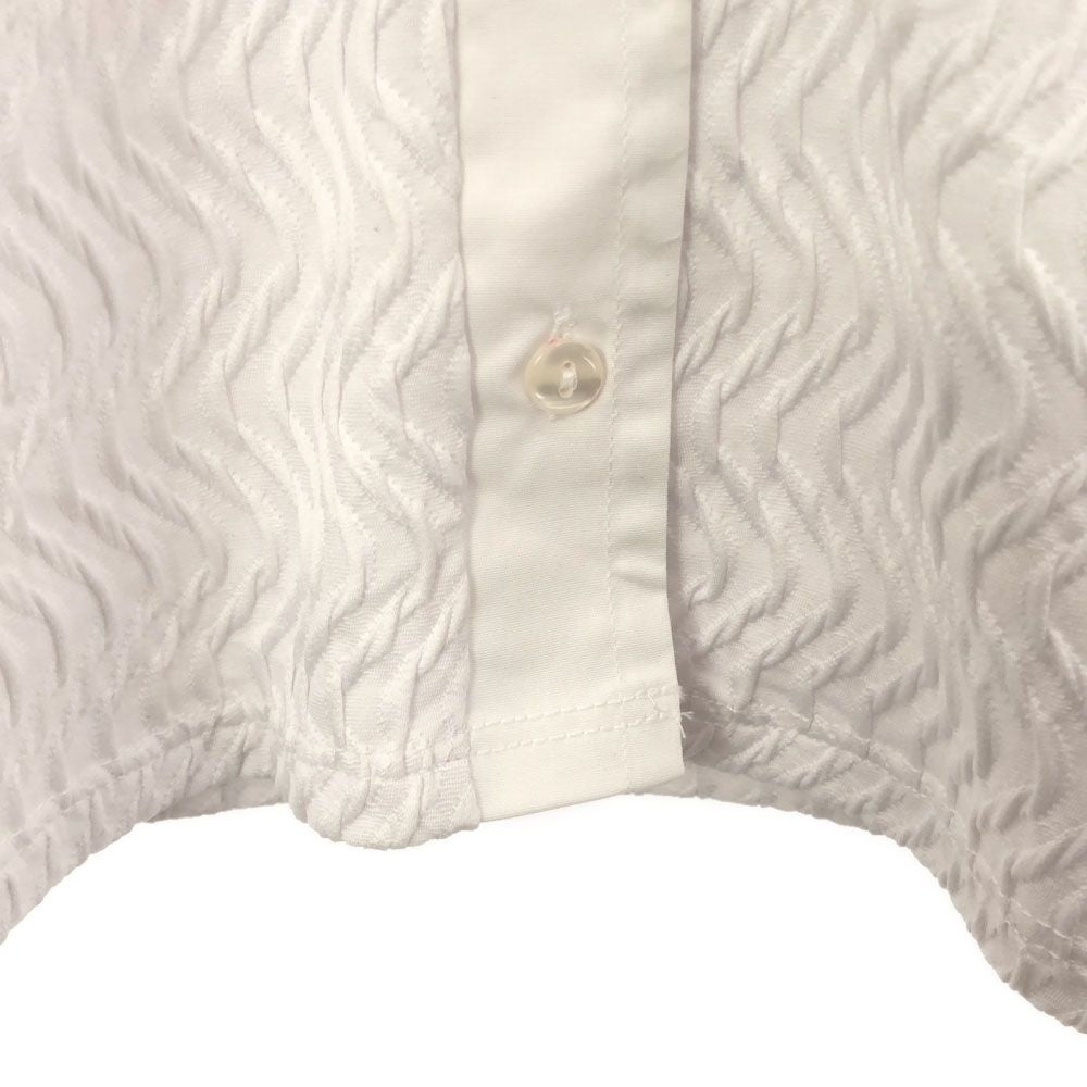 未使用 NARACAMICIE ナラカミーチェ ジャカード 長袖 シャツ  ホワイト タグ付き レディース