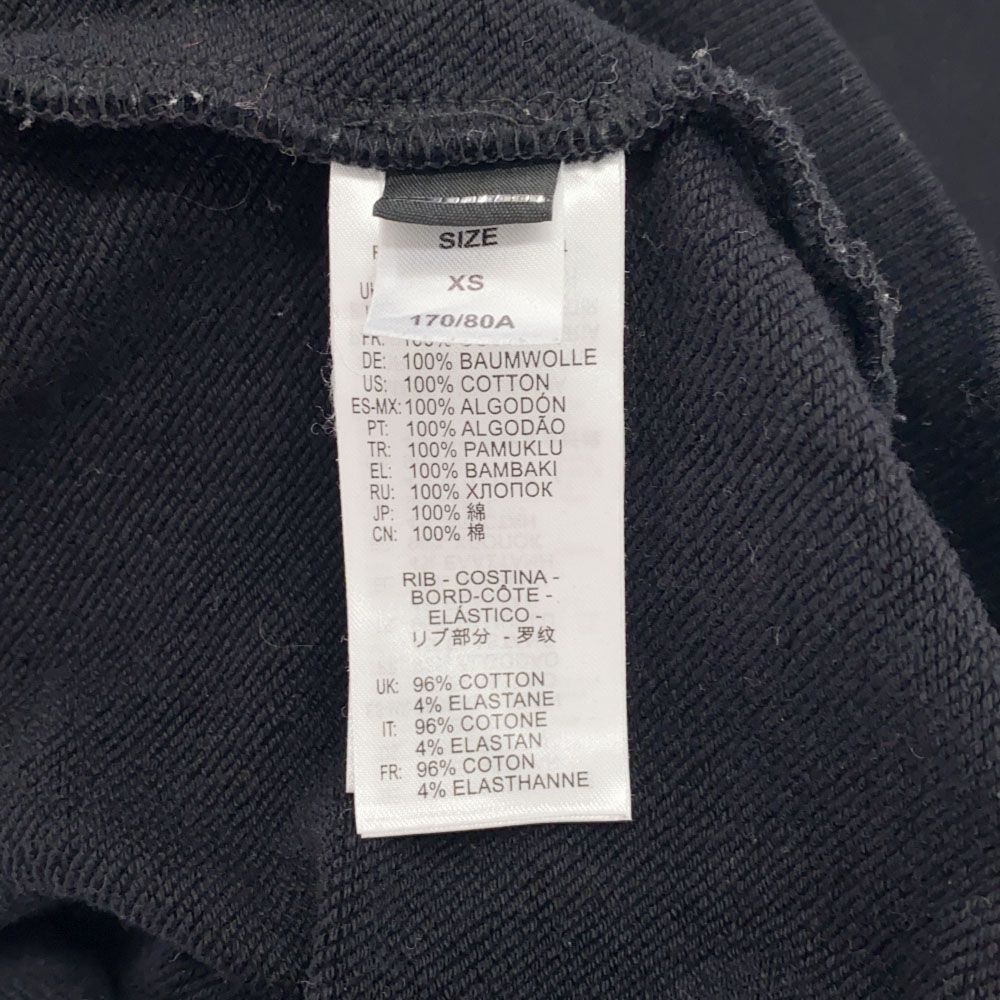 DIESEL ディーゼル プリント 長袖 スウェットパーカー XS ブラック 切替 メンズ