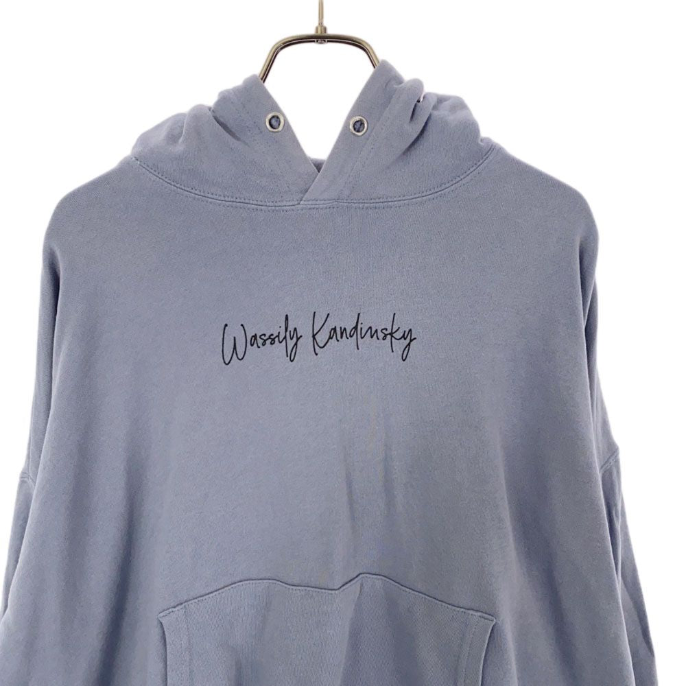 MAISON SPECIAL メゾンスペシャル プリント 長袖 スウェットパーカー 42 ライトブルー プルオーバー トレーナー メンズ