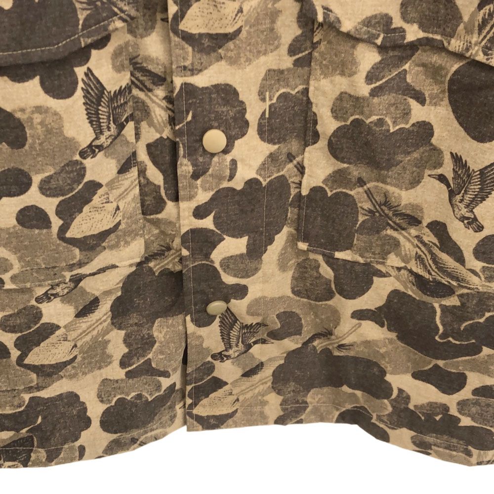 Columbia コロンビア 総柄 ナイロンジャケット L/G ブラウン系 アウトドア コート メンズ