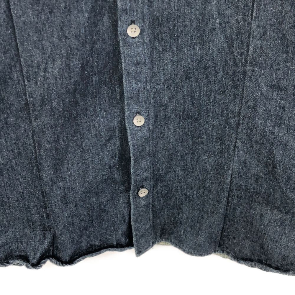 NO ID ノーアイディー 長袖 しわ加工 デニムシャツ 1 メンズ