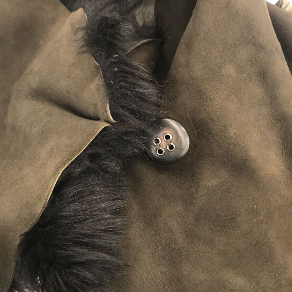 カールドノヒュー イギリス製 ムートン ファーベスト FREE ブラウン KARL DONOGHUE ストール マフラー レディース