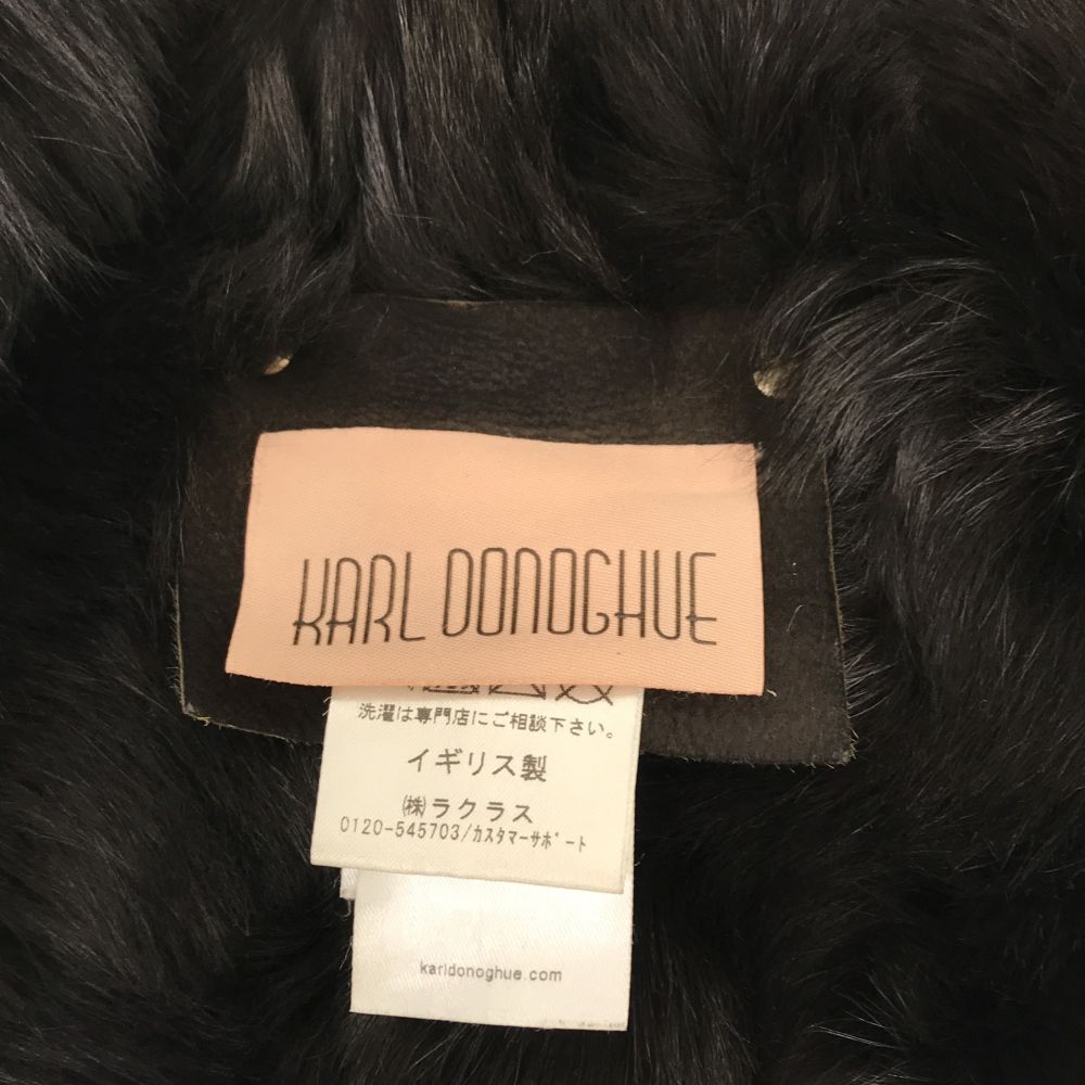 カールドノヒュー イギリス製 ムートン ファーベスト FREE ブラウン KARL DONOGHUE ストール マフラー レディース