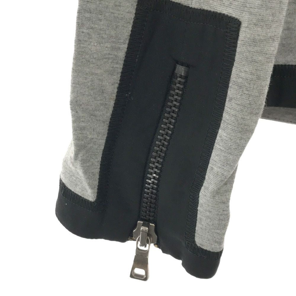 MOSCHINO モスキーノ ノーカラージャケット 6 グレー バイカラー リボン レディース