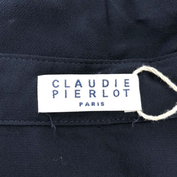 未使用 クローディピエルロ 刺繍 長袖 ワンピース ネイビー系 CLAUDIE PIERLOT レディース