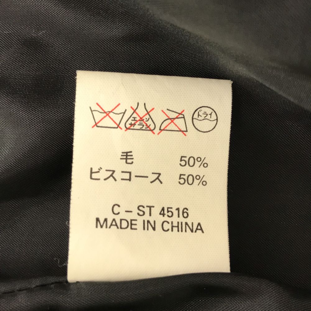 HOUSTON ヒューストン 袖レザー スタジャン S レッド ウールブレンド メンズ