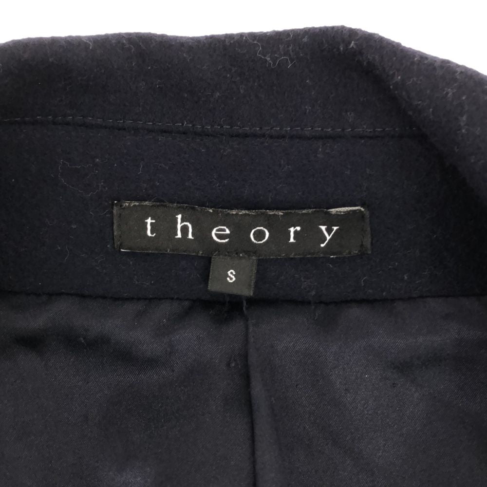 theory セオリー 長袖 ウールコート S ネイビー レディース
