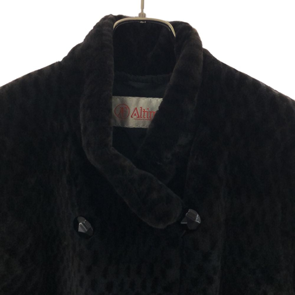 アルティマ 総柄 毛皮コート FREE ブラック Altima レディース