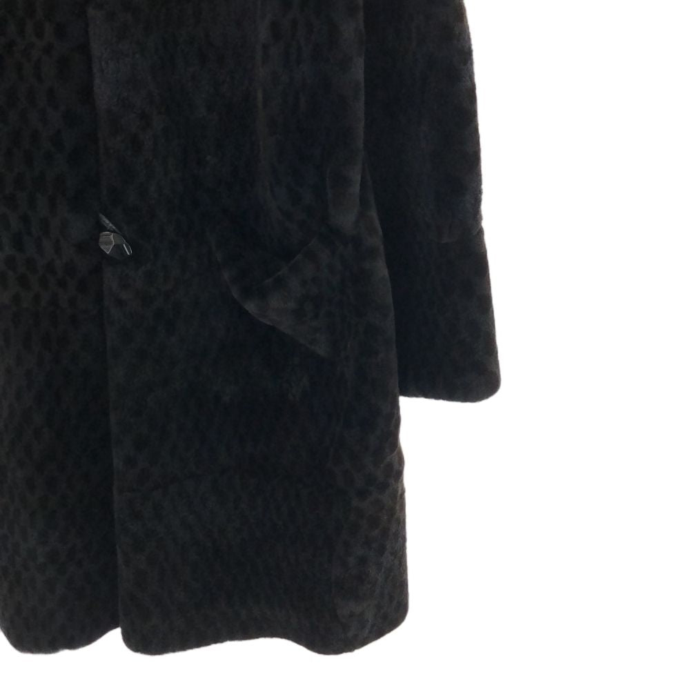 アルティマ 総柄 毛皮コート FREE ブラック Altima レディース