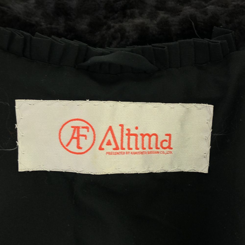 アルティマ 総柄 毛皮コート FREE ブラック Altima レディース