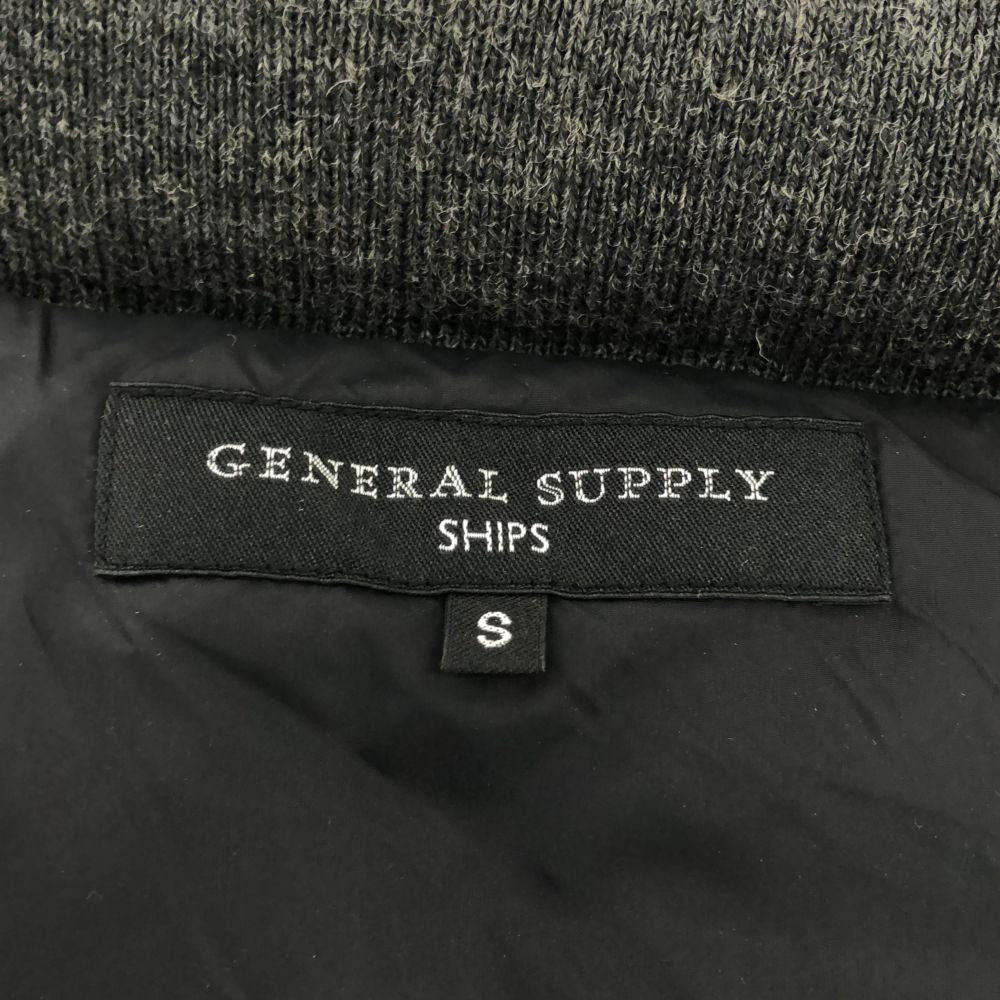 SHIPS シップス ジェネラルサプライ ダウンベスト S グレー GENERALSUPPLY メンズ