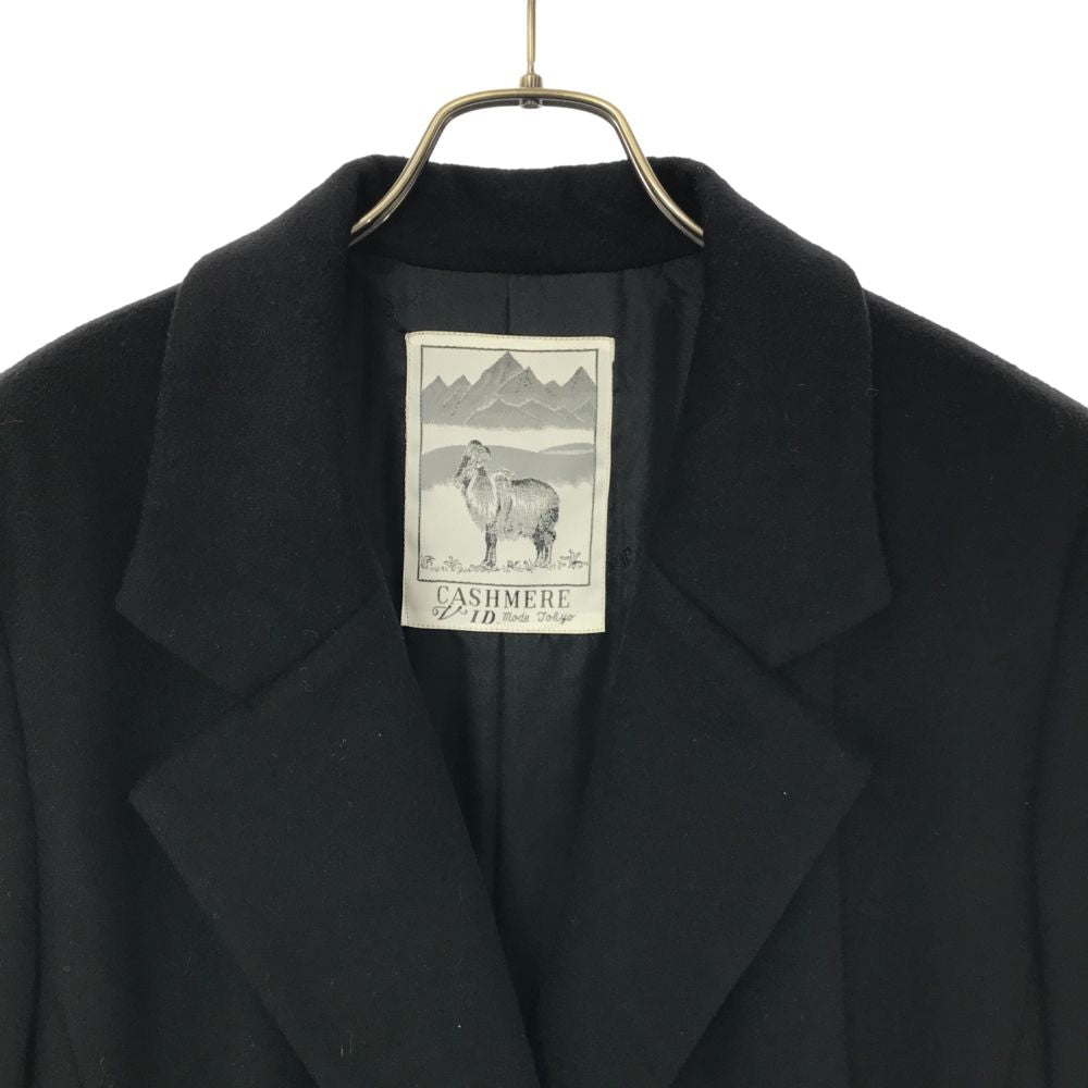 日本製 カシミヤ ウールコート ブラック レディース
