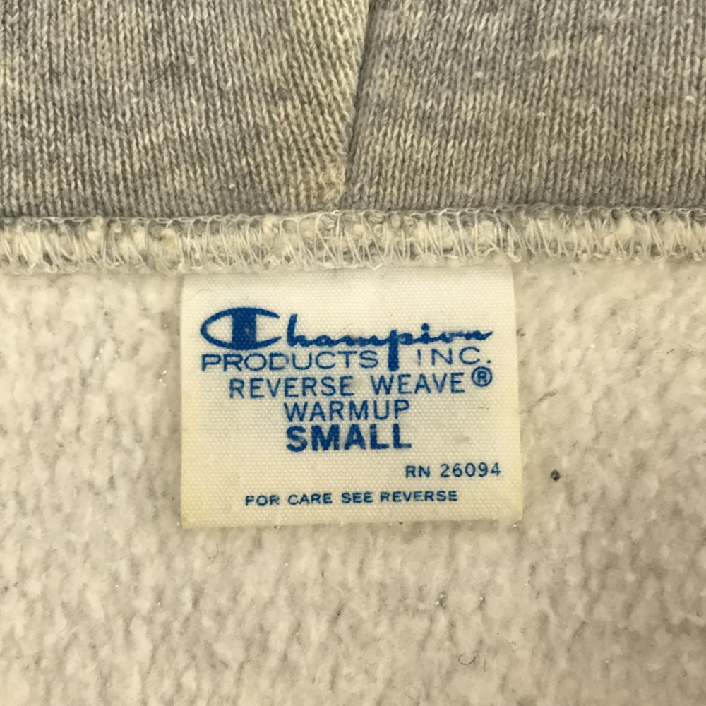 Champion チャンピオン 青単復刻 長袖 リバースウィーブ スウェット ジップパーカー Ｓ グレー メンズ