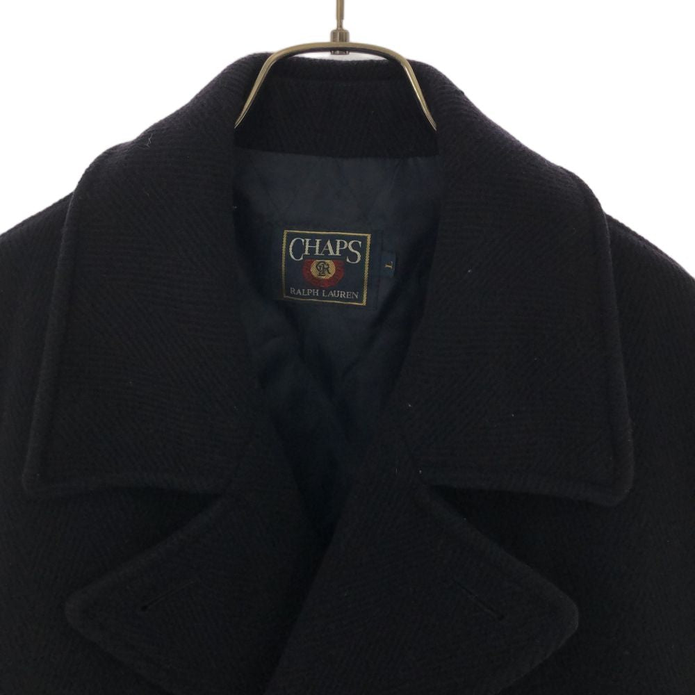 CHAPS RALPH LAUREN チャップスラルフローレン 80s ウールブレンド ピーコート L ネイビー系 オールド ヴィンテージ メンズ