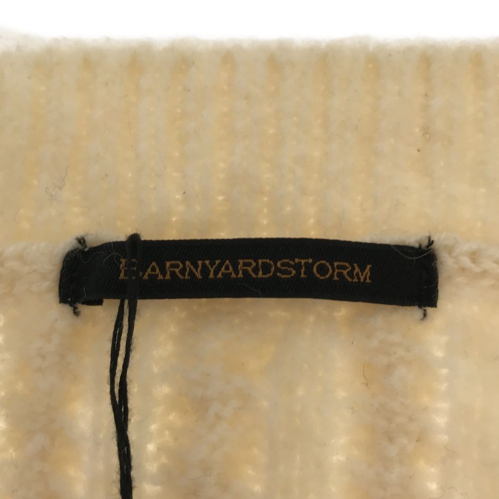 未使用 BARNYARDSTORM バンヤードストーム 長袖 Vネック セーター F ホワイト ニット タグ付き レディース