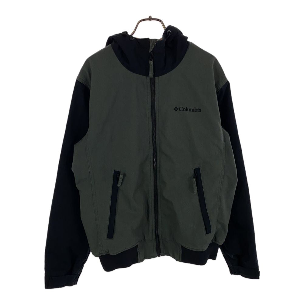 Columbia コロンビア アウトドア 中綿 マウンテンパーカー S カーキ×ブラック 裏フリース メンズ