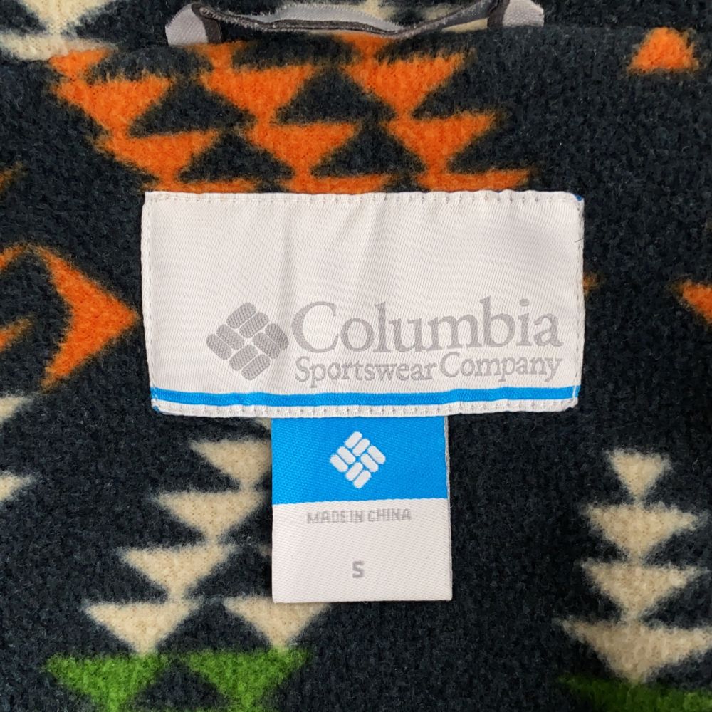 Columbia コロンビア アウトドア 中綿 マウンテンパーカー S カーキ×ブラック 裏フリース メンズ