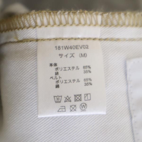 ディッキーズ スアデオ ハイウエスト ワイドパンツ M ベージュ Dickies SUADEO ウエストベルト レディース