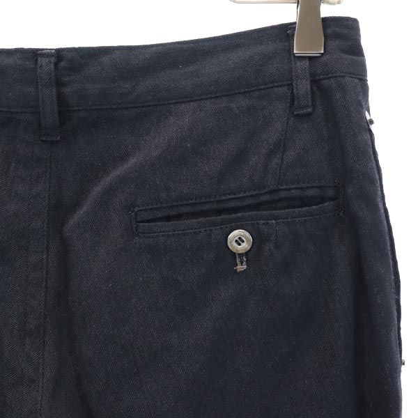 robes&confections ローブスアンドコンフェクションズ クロップドパンツ ブラック ボタンフライ レディース