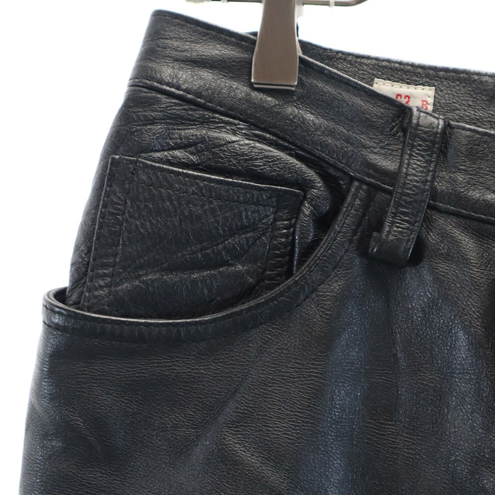 Johnbull ジョンブル レザー パンツ M ブラック タロンジップ 牛革 メンズ