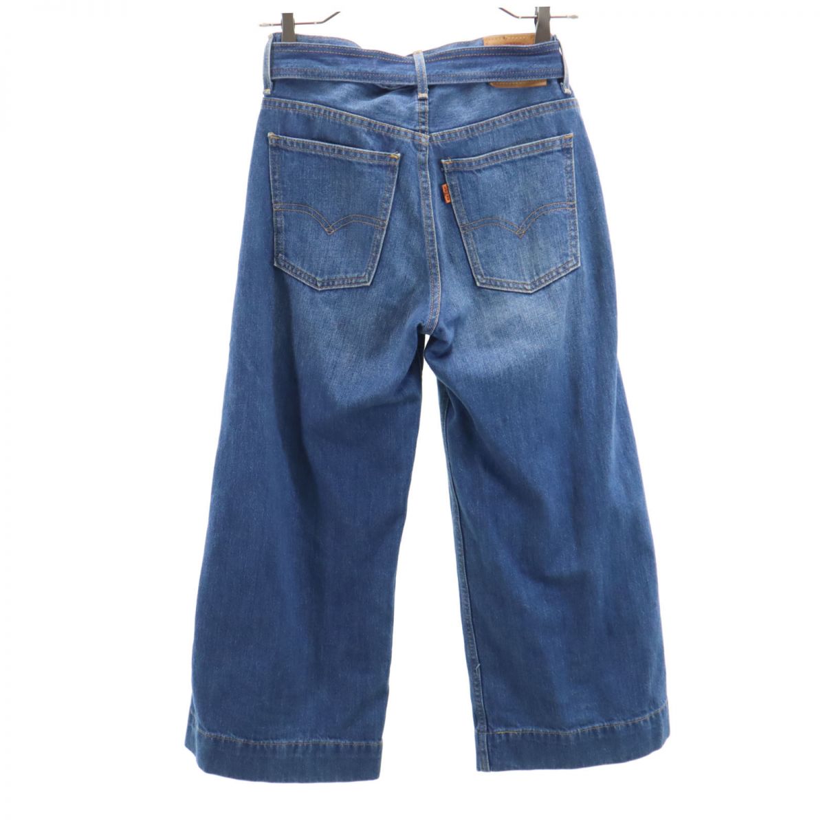 リーバイス ベルト付き ワイドデニムパンツ W24 ブルー Levi's レディース