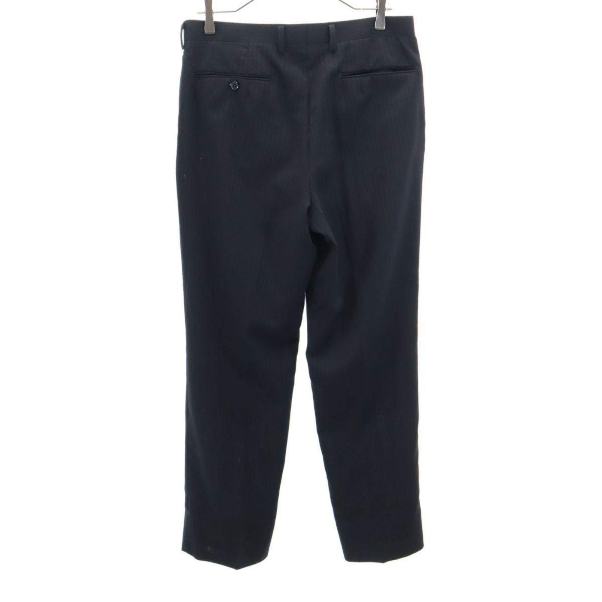 ストライプ ウールブレンド スラックスパンツ 96A7 ブラック メンズ