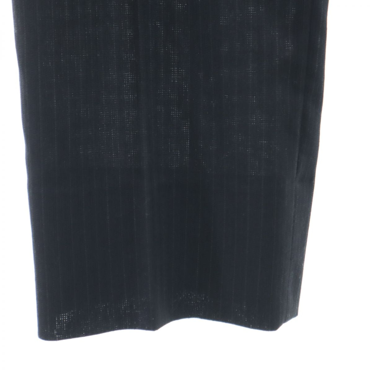 ストライプ ウールブレンド スラックスパンツ 96A7 ブラック メンズ