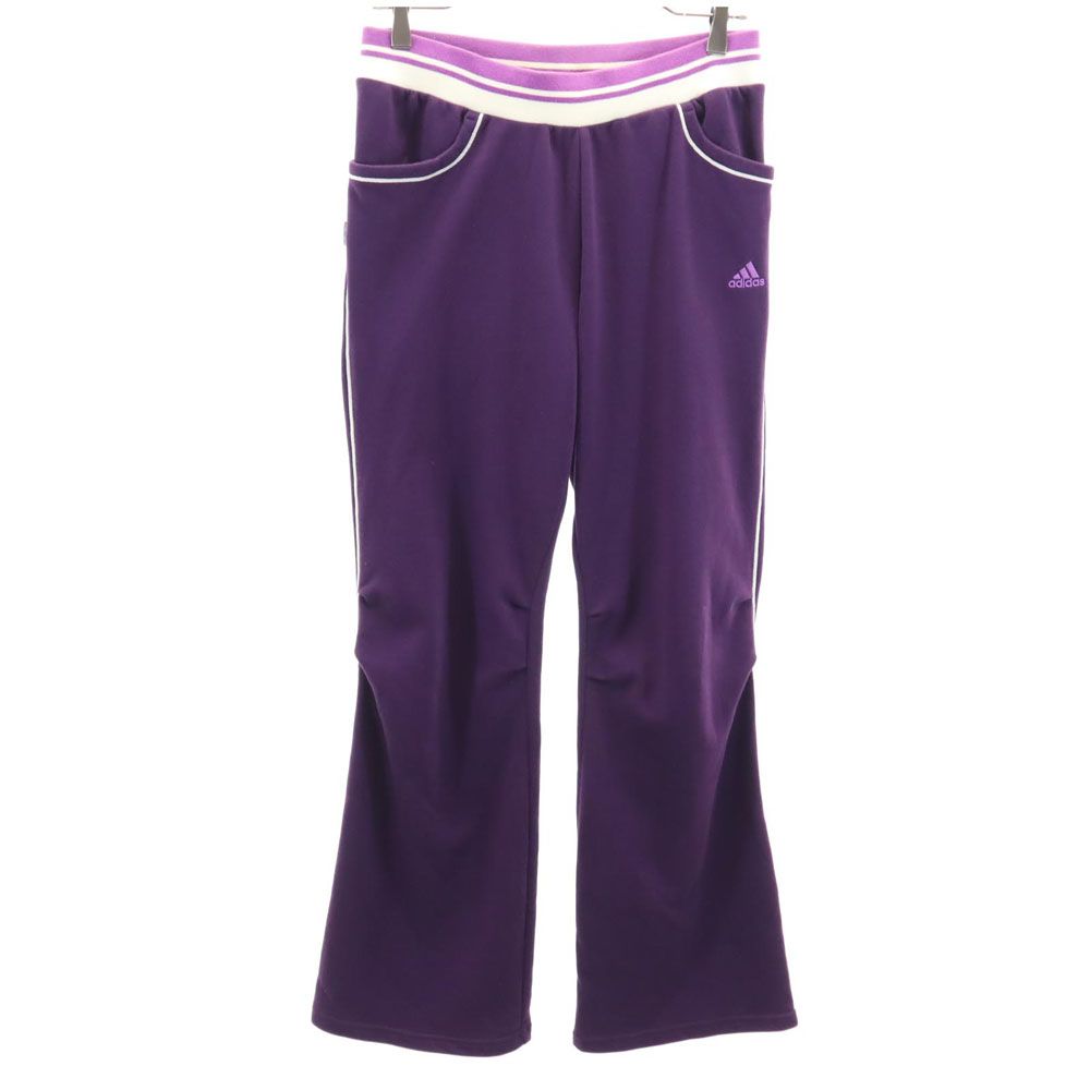アディダス トレーニング ブーツカット スウェットパンツ L パープル系 adidas レディース