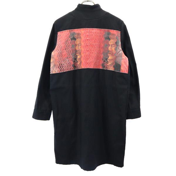 NOUDO ノウド 日本製 ステンカラーコート  黒 裏ハーフボア メンズ