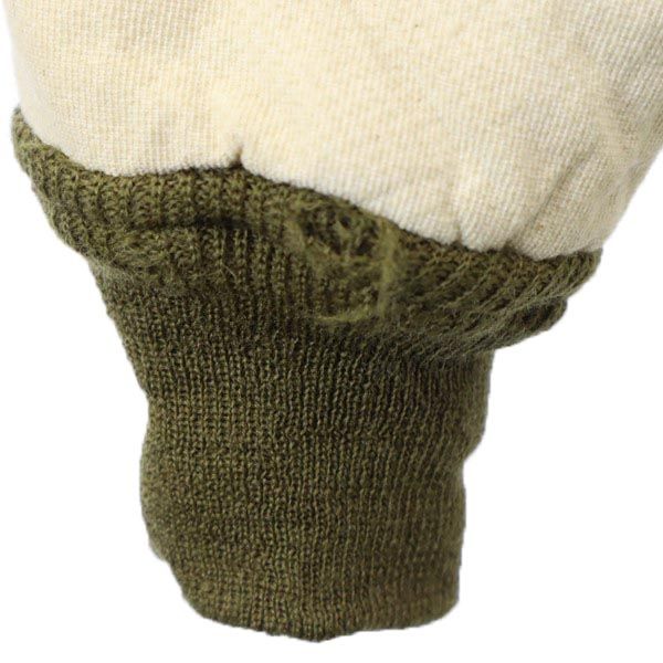 切替 ノーカラーコート アイボリー×カーキ 裏ボア レディース