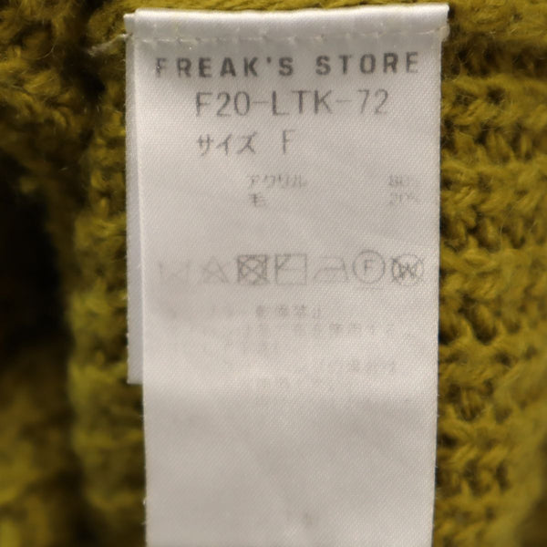 フリークスストア ウールブレンド 長袖 タートルネック ニット ロングワンピース F グリーン系 FREAK'S STORE レディース