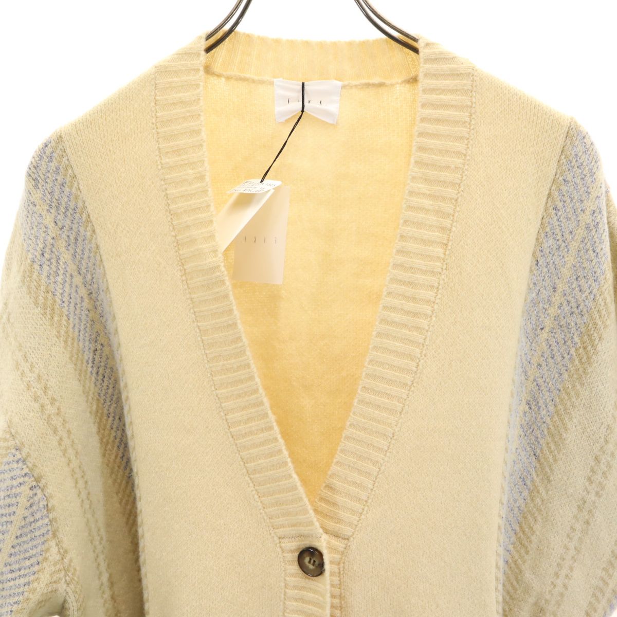 未使用 FIKA 長袖 ニット ロング カーディガン M アイボリー レディース