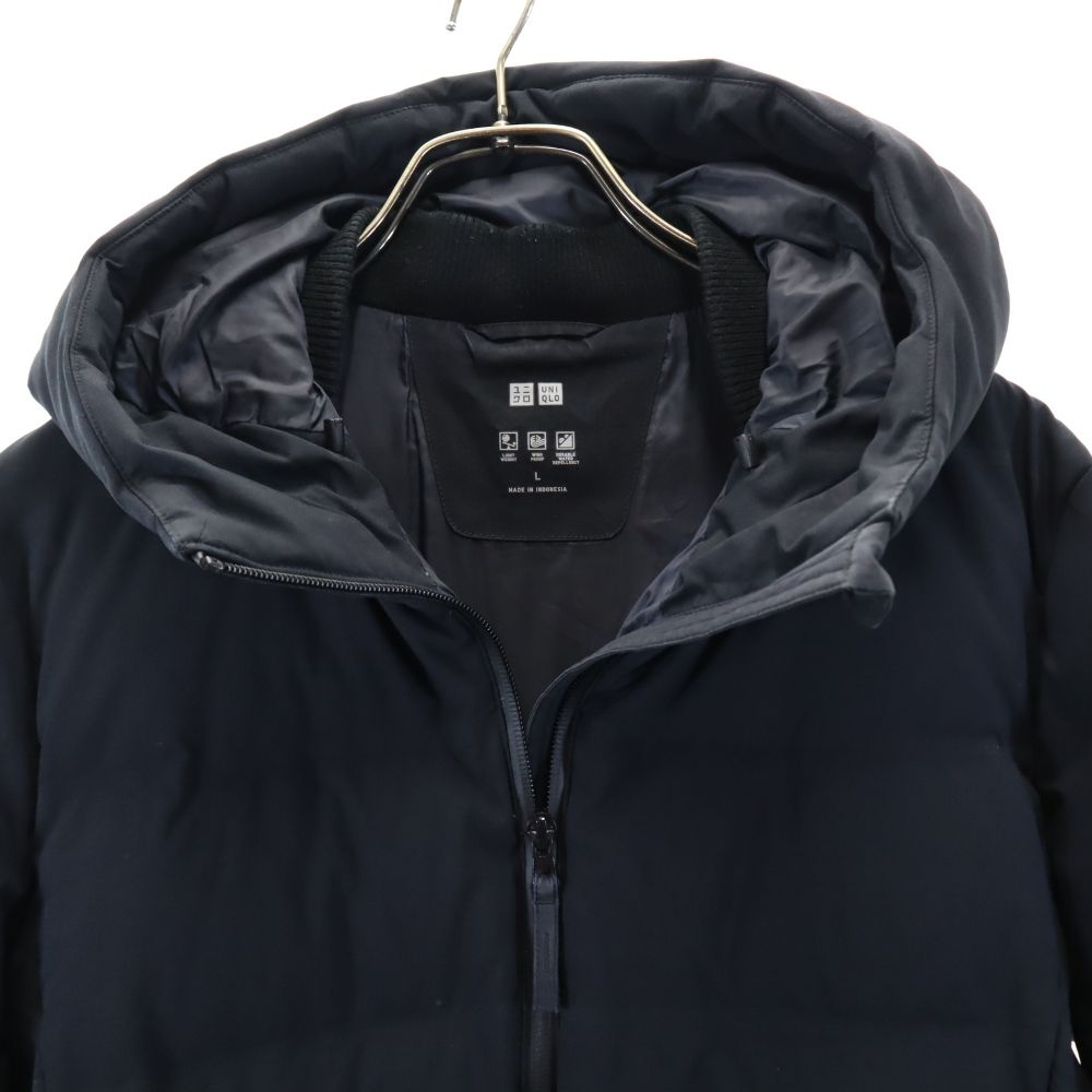 UNIQLO ユニクロ 長袖 シームレスダウンショート コート L ネイビー系 レディース