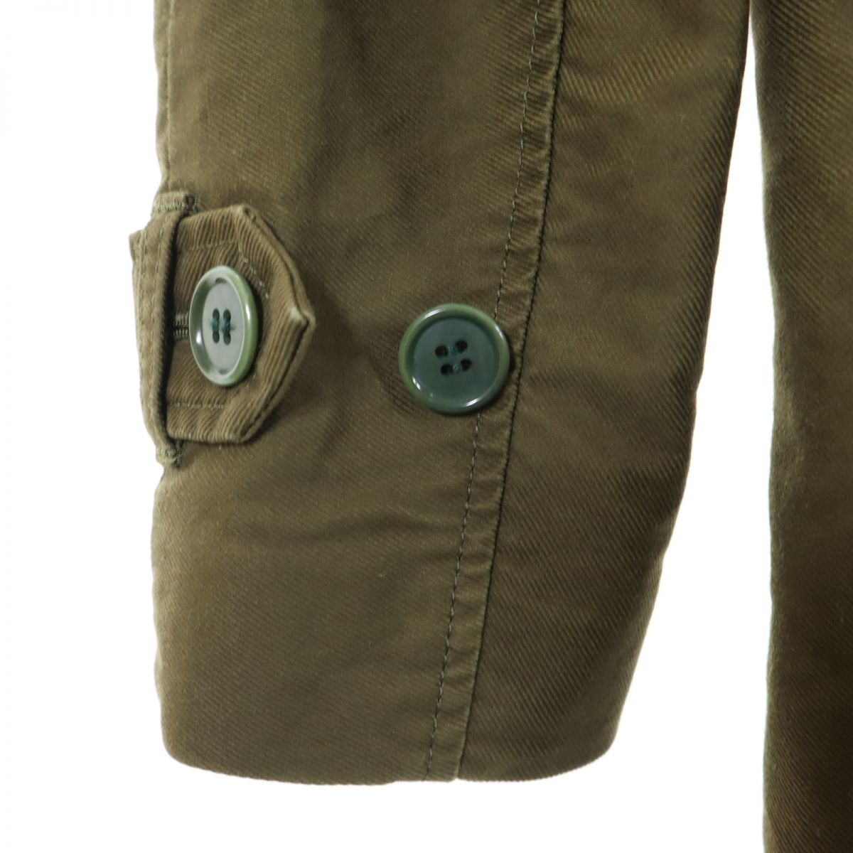 プレッジ 日本製 コーデュロイ襟 ステンカラーコート 48 カーキ系 Pledge メンズ