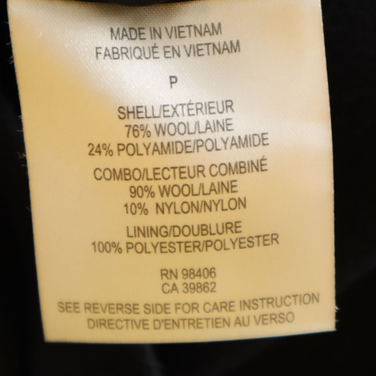 theory セオリー 長袖 ウールコート P ブラック系 レディース