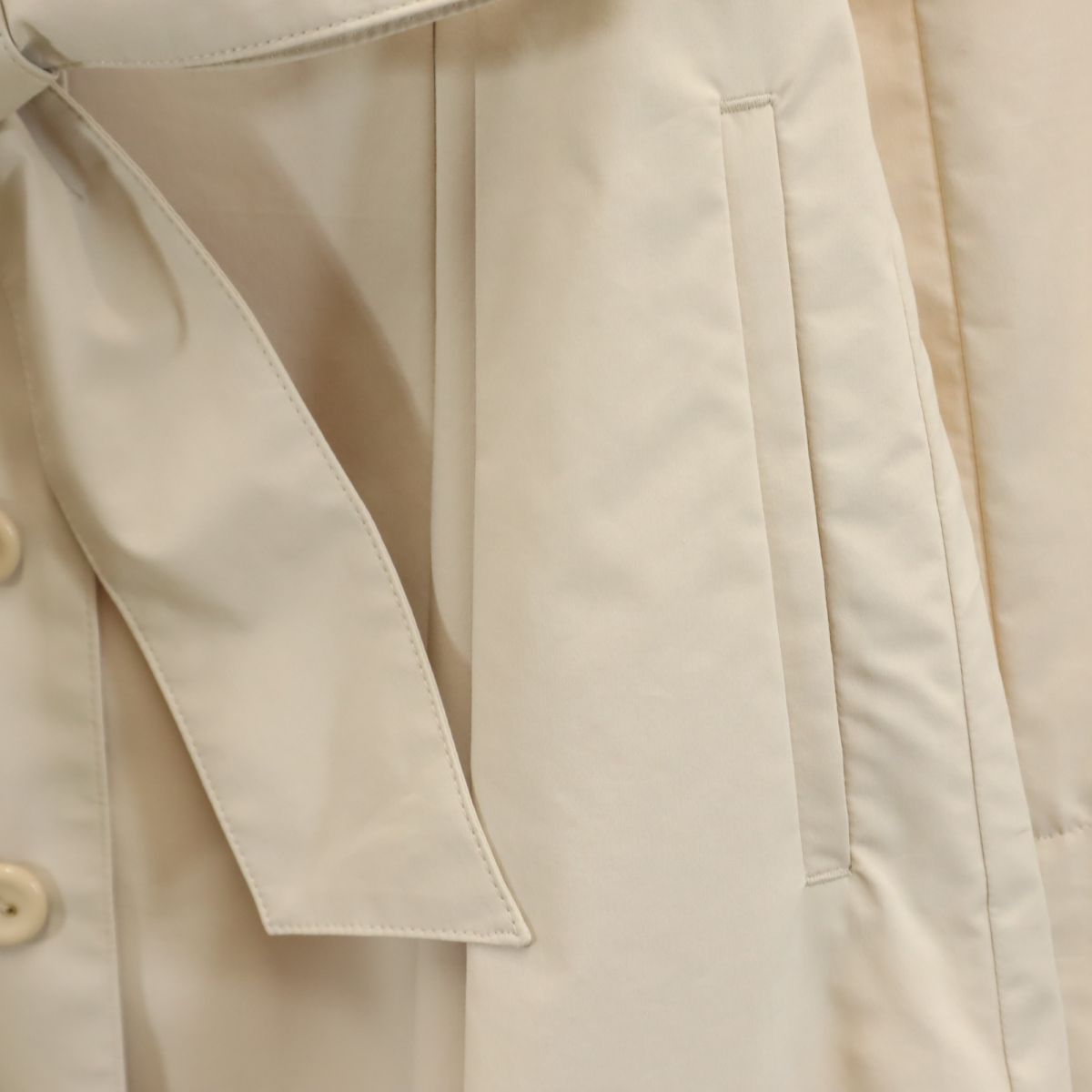 未使用 ANAYI アナイ 日本製 長袖 ロングワンピース 38 ベージュ系 レディース