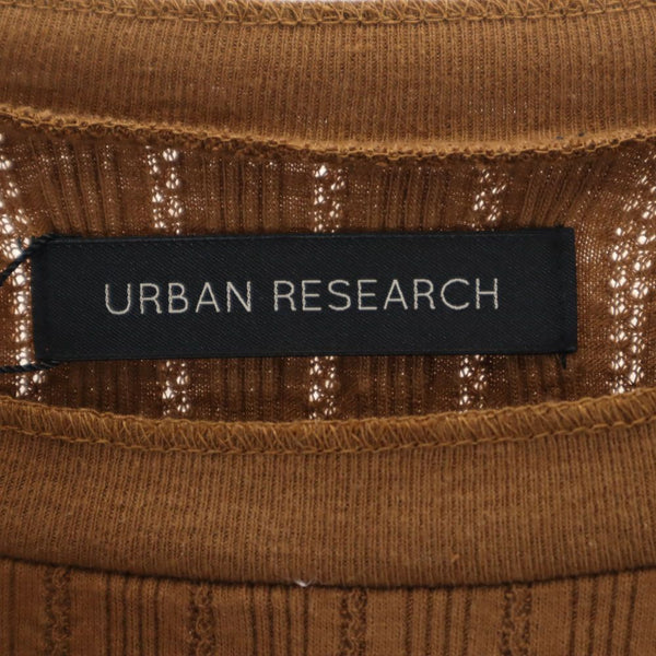 未使用 アーバンリサーチ 未使用 日本製 長袖 ロングワンピース F ブラウン系 URBAN RESEARCH タグ付き レディース