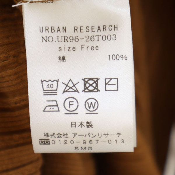 未使用 アーバンリサーチ 未使用 日本製 長袖 ロングワンピース F ブラウン系 URBAN RESEARCH タグ付き レディース