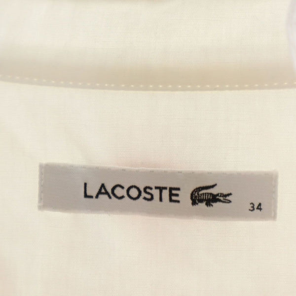 ラコステ 長袖 シャツワンピース 34 ホワイト LACOSTE レディース