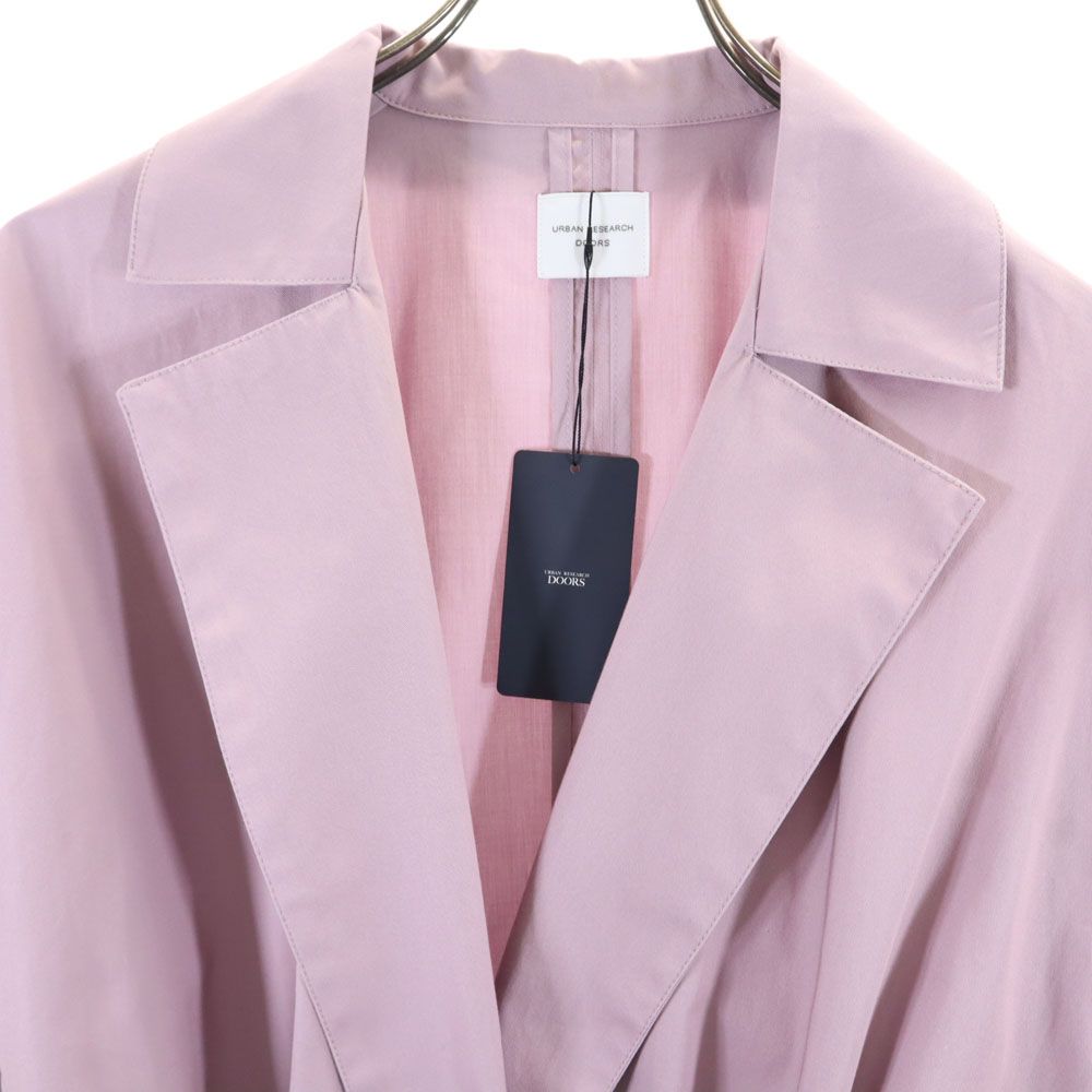 未使用 URBAN RESEARCH DOORS アーバンリサーチドアーズ ワイド チェスターコート ONE スモークピンク レディース