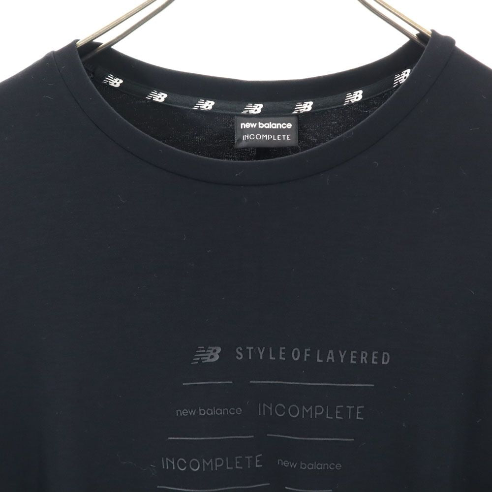 未使用 NEW BALANCE ニューバランス 5分袖 ロングワンピース M ブラック レディース