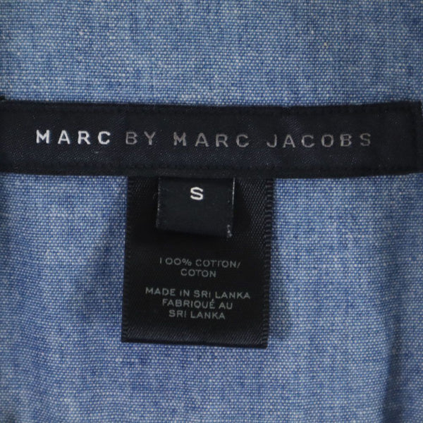 マークバイマークジェイコブス 長袖 シャンブレー シャツワンピース S ウォッシャブルー MARC BY MARC JACOBS レディース