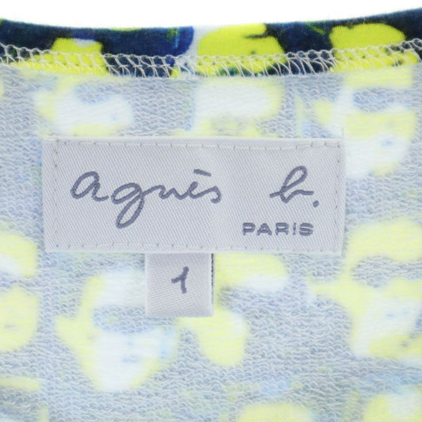 アニエスベー 総柄 ノースリーブ ミニワンピース 1 イエロー agnes b. PARIS レディース