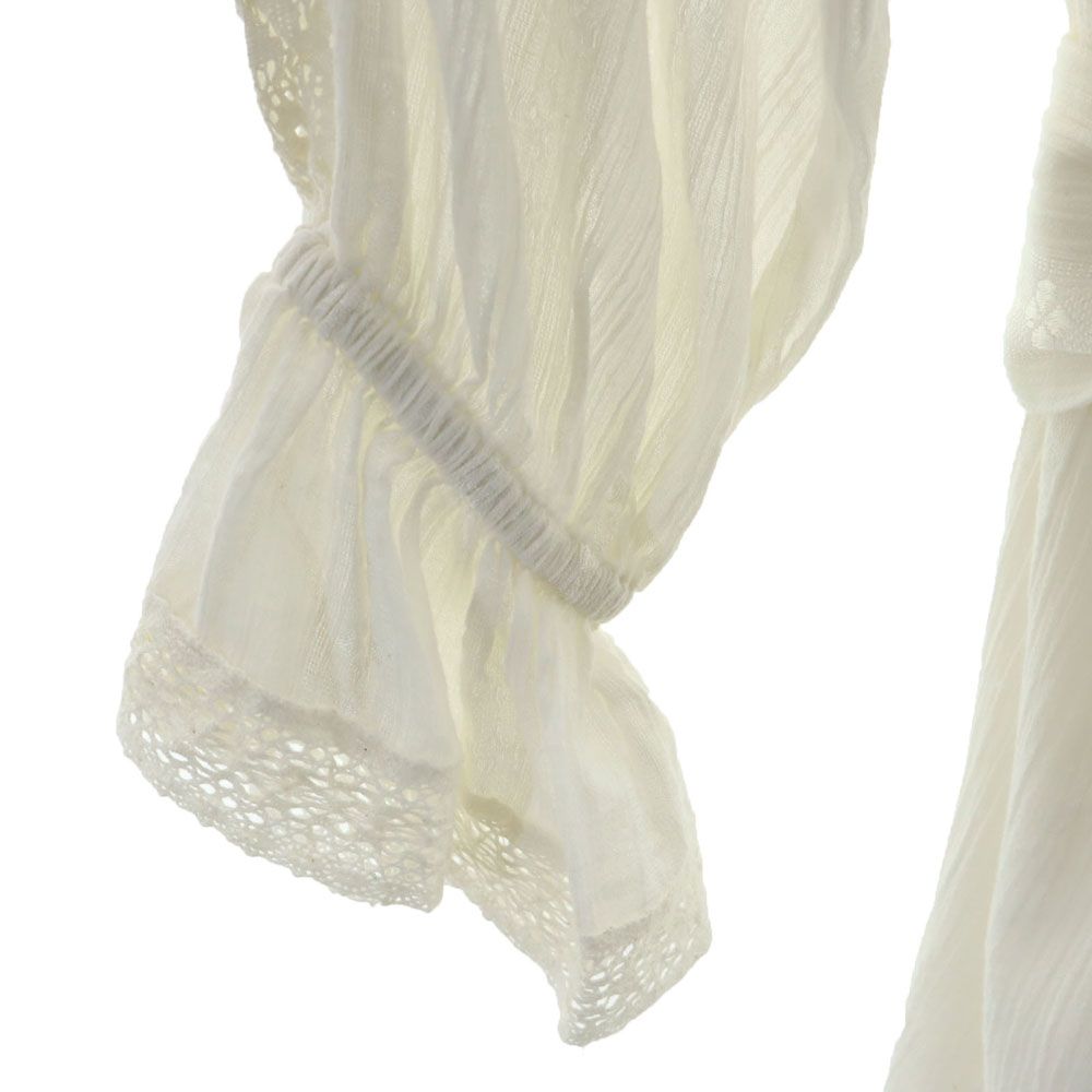 未使用 GRACE CLASS グレースクラス 長袖 フリルレース ロングワンピース 2-36 ホワイト 薄手 レディース